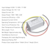 DC to DC 24V to 12V/2A converter device, input DC 17-58V output 12V, low voltage converter